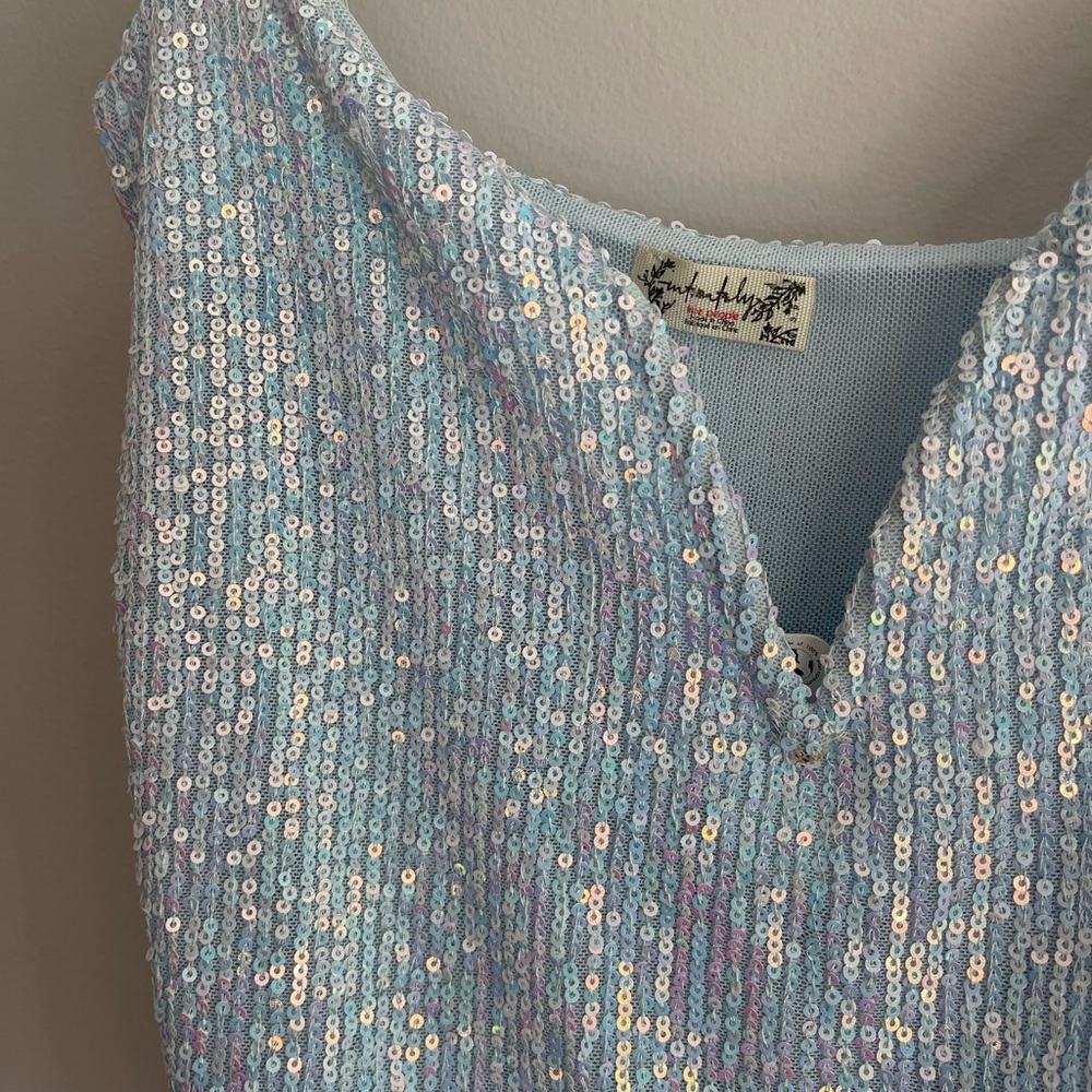 Light Blue Sparkle Bodysuit - Women - Picture 4 of 10